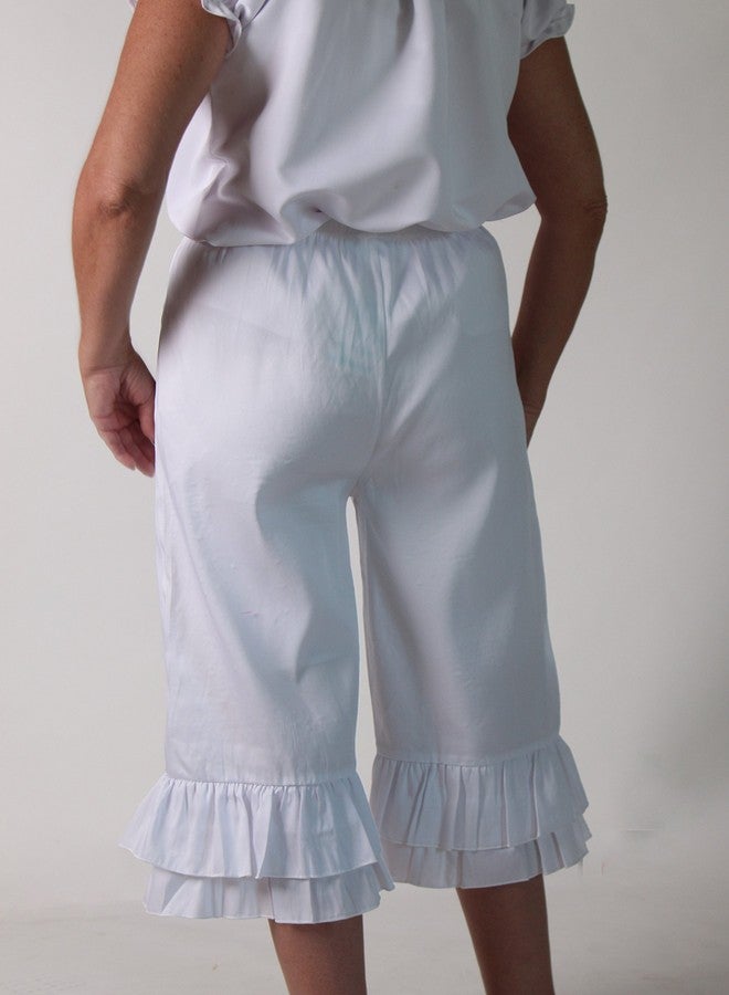 Making Believe Women's Renaissance Ruffle Bloomers (Women's Small 4-6, White) - Image 4